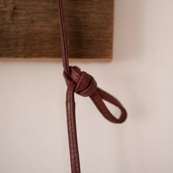 Bloomingdales Italian Leather with fringe shoulder bag with a thin strap - Picture 3 of 9